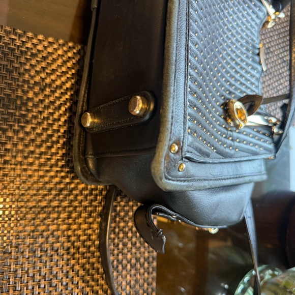 Black leather COACH Studded Handbag - Picture 16 of 16